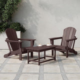Costaelm Adirondack Conversation Table, HDPE Outdoor Drink Weather Resistant - Photo 3