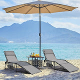 Yaheetech 22.4" Tanning Chair with Face Hole, Adjustable 5-Position Folding Chaise Lounge Chairs - Photo 2
