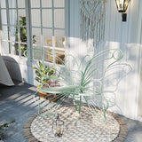 Green Cute Butterfly Benches for Outdoors, Pretty Garden Bench & 50" Metal Outside Bench - Photo 7
