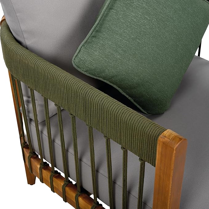 Christopher Knight Home Vinny Acacia Wood Club Chair, Outdoor Accent Chair - Photo 10