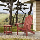 LUE BONA HDPS Adirondack Chairs, 1 Chair, Long-Lasting All-Season Outdoor Patio, Hidden Cup Holder, 350 LBS, Red - Photo 7