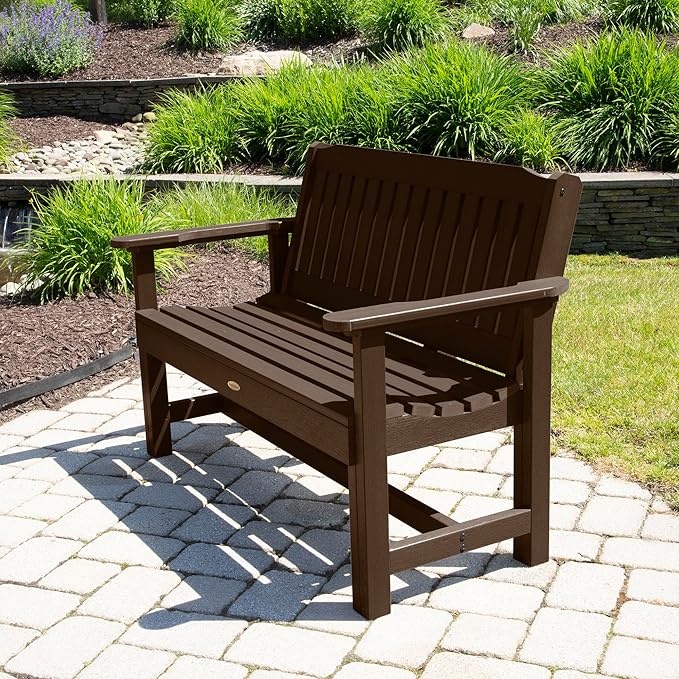 Sequoia Professional CM-BENSQ42-ACE Commercial Grade Exeter 4 Foot Garden Bench, Weathered Acorn