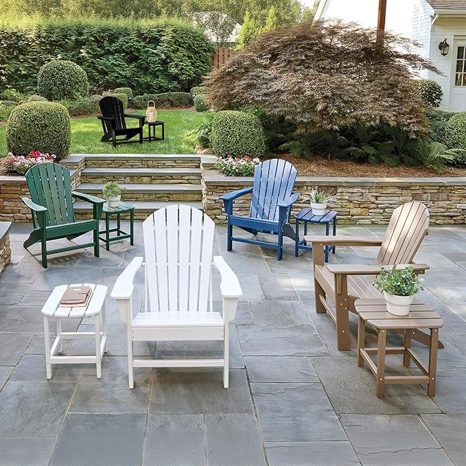 Signature Design by Ashley Karson City Contemporary Outdoor Weather Resistant End Table with Slatted Design, Green - Photo 9