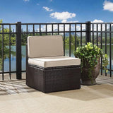 Crosley Furniture Palm Harbor Armless Outdoor Sectional Chair, Wicker Patio Chairs for Porch, Deck, Backyard - Photo 2