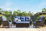 Rilyson Outdoor Furniture Set, 5-Piece Patio Rattan Wicker Sectional Sofa Set with 3-Seat Couch, 2 Armchairs - Photo 6