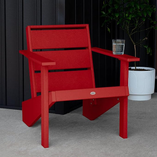 Haven Modern Adirondack Chair, Boathouse Red