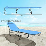 Outsunny Folding Chaise Lounge Chair, Pool Sun Tanning Chair, Outdoor Lounge Chair with Reclining Back - Photo 3