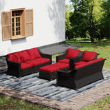 Joyside Wicker Patio Furniture Sets, 6 Pieces Upgraded Large Size Outdoor Furniture with Swivel Rocking Patio Chairs - Photo 1
