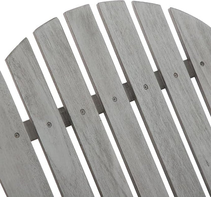 Greemotion Set of 2 Elk 34 in. W All Weather Outdoor Patio Eucalyptus Wood Adirondack Chair Solid Wood for Outdoor Fire Pit, Deck, Beach, Garden, Campfire Chairs, Weather Resistant, Gray