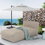 Dineli Outside Chaise Lounge Chairs Bed Lounger Outdoor Couch Sofa for Pool Comfy Patio Furniture Foam Filling Bean Bed - Photo 1