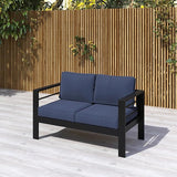Kiss the Water Outdoor Patio Furniture Loveseat Sofa - Photo 9