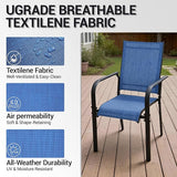 Patio Chairs Set of 8, Outdoor Dining Chairs High Back, All-Weather Padded Textilene Chair for Lawn Porch Garden - Photo 6