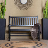 Shine Company Eden Outdoor Garden Bench – Black - Photo 2