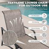 NUU GARDEN Textilene Metal Outdoor Lounge Chairs Set of 2, Adjustable 5-Position Recliner - Photo 5