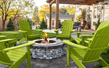 YEFU Adirondack Chairs Set of 2: Plastic Adirondack Chairs - Patio Chairs with Wood Texture - Outdoor Chair HIPS - Lawn - Photo 9