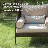 PHI VILLA Outdoor Wicker Egg Chair, Oversized Lounge Chair with Cushion, Large Brown Basket Rattan Chair for Patio - Photo 3