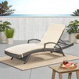 Christopher Knight Home Salem Outdoor Water Resistant Chaise Lounge Cushion, Beige - Photo 2