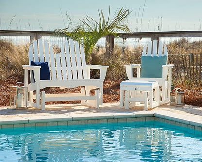 POLYWOOD ADSGL-1SA Classic Adirondack Glider Chair, Sand