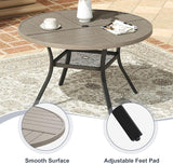 VICLLAX 47.2" Round Patio Dining Table for 4-6 - Photo 6