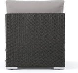 Christopher Knight Home Santa Rosa Outdoor Wicker Armless Sectional Sofa Seat with Aluminum Frame and Water Resistant - Photo 4