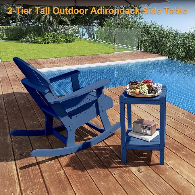 Outdoor Side Table, 26-Inch Tall Patio Side Table - Photo 2