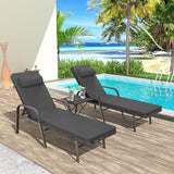 Patio Chaise Lounge Set 3 Pieces Pool Lounge Chairs - Photo 1