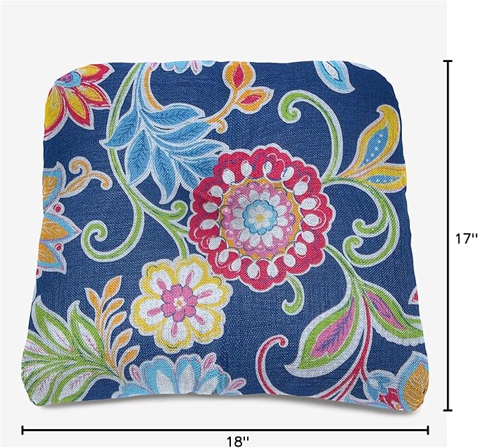 BrylaneHome Tufted Chair Cushion - 18" L x 17" W x 3" H - Patio & Outdoor - Patio & Outdoor - Water - Photo 7