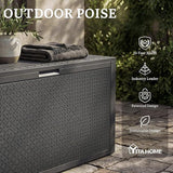 YITAHOME 90 Gallon Large Outdoor Deck Box, Lockable Waterproof Resin Storage Box with Handles - Photo 9