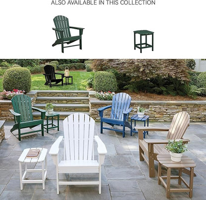 Signature Design by Ashley Karson City Contemporary Outdoor Weather Resistant End Table with Slatted Design, Green