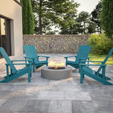 Flash Furniture Charlestown Poly Resin Adirondack Chair - Sea Foam - All Weather - Indoor/Outdoor - Set of 4 - Photo 2