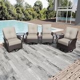 Joyside Wicker Patio Furniture Set, 6 Piece Outdoor Furniture Set with Thickened Cushions, High Back, Deep Seating - Photo 8