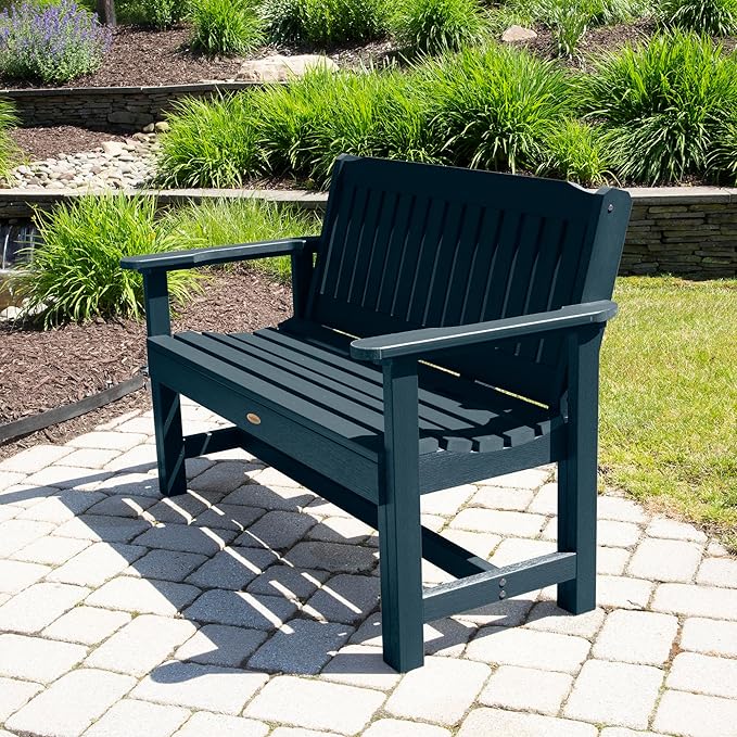 Sequoia Professional Commercial Grade Exeter Garden Bench, 4ft, Federal Blue