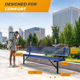 Heavy-Duty Outdoor Metal Bench, Thermoplastic-Coated, Inground, Weatherproof, Commercial-Grade for Parks, Gardens - Photo 2