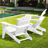 LOUNZY Folding Adirondack Chair Set of 6, HDPE All-Weather Folding Adirondack Chair with Cup Holders - Photo 7