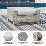 Signature Design by Ashley Seton Creek Casual Nuvella Weather Resistant Fabric Outdoor Ottoman with Cushion - Photo 4