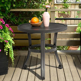 NUU GARDEN Metal Side Table, Weather Resistant 20" Patio Table, Outdoor Bistro Table, Outside End Table for Patio, Pool - Photo 9