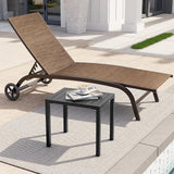 Crestlive Products Outdoor Side Table Set of 2, Aluminum Rectangular Side/End Table - Photo 7