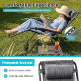 Homall Zero Gravity Chair Patio Folding Lawn Outdoor Lounge Reclining Chair with Cup Holder Pillows for Poolside - Photo 4