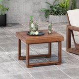 Christopher Knight Home Nicholas Outdoor Small Coffee Table, Slat Panel Square Side Table - Photo 1