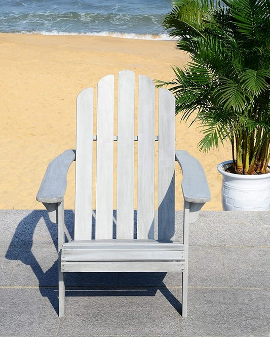 Safavieh PAT7027A Outdoor Collection Topher Teak Adirondack Chair