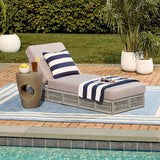 SAFAVIEH Outdoor Collection Gillian Grey Rope/Grey Cushion Chaise Lounge Chair (PAT7527C) - Photo 6