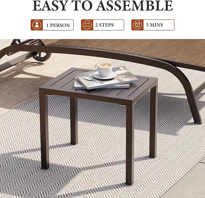 Crestlive Products Outdoor Side Table Set of 2 - Photo 6