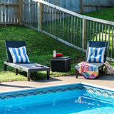 Sunnydaze 5-Position Outdoor Adjustable Chaise Lounge Chair - UV- and Weather-Resistant Polypropylene Resin - Wood-Look - Photo 3