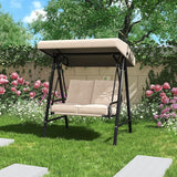 AECOJOY 2-Seat Outdoor Patio Swing Chair with Adjustable Canopy, Porch Swings Chairs for Adult - Photo 9