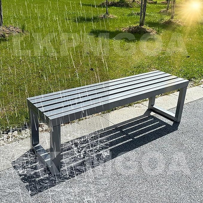 Garden Benches with Metal Legs, Outdoor Bench for Garden, Smooth and Comfortable, can Accommodate 2-3 People(Pink,120cm)
