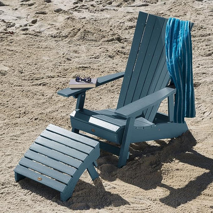 Highwood AD-KITADRI1-NBE Manhattan Beach Adirondack Chair with Ottoman, Nantucket Blue