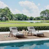Garvee Chaise Lounge Outdoor Set of 2, PE Rattan Wicker Pool Lounge Chairs with 5-Level Adjustable Backrest - Photo 1
