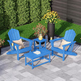 Costaelm Adirondack Conversation Table, HDPE Outdoor Drink Weather Resistant - Photo 3