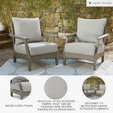 Signature Design by Ashley Outdoor Visola Lounge Chair, 2 Count, Foam Cushion, Nuvella Weather Resistant Fabric - Photo 4