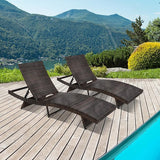 VINGLI Adjustable Patio Wicker Chaise Lounge Outdoor, Rattan Outdoor Lounge Chair - Photo 7